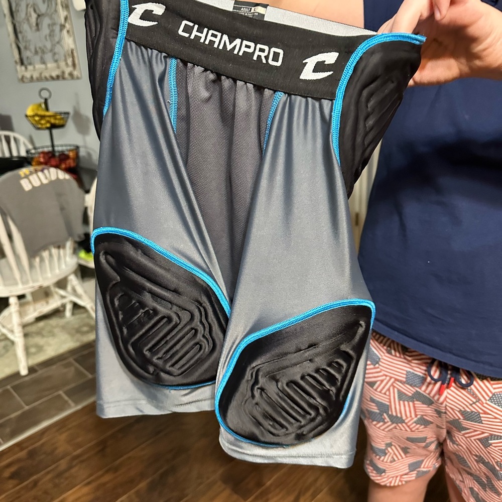 Men's Gray Padded Shorts